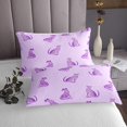 thumbnail image 3 of Erosebridal Chic Purple Coverlet Set King, Wild Cheetah Bedding Set, Jungle Animal Room Decor 3-Piece, 3 of 5