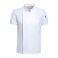 thumbnail image 4 of lionlar Chef Coat Short Sleeve chef Jacket for Restaurant Bakery White White XL, 4 of 7