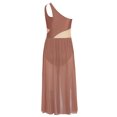 thumbnail image 4 of Moggemol Robe de Danse Ballet Lyrique pour Filles une Épaule Sans Manches Découpe Haute Basse Robe en Maille Fluide Danse Rose Poussiéreux 8, 4 of 7
