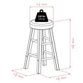 thumbnail image 3 of Winsome Harrington 3-Piece Drop Leaf High Table, 2-24" Cushion Round Seat Stools - 94302, 3 of 9