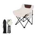 thumbnail image 1 of Outdoor Folding Chair Portable Outdoor Stool Weight-Resistant Beach Chair Camping, 1 of 8
