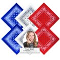 thumbnail image 1 of Basico 100% Cotton Head Wrap Bandanas 6 Pack, 1 of 9