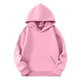 thumbnail image 4 of On Shoulder Top Children Solid Long Sleeve Hoodie Sports Casual, 4 of 7