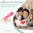 thumbnail image 4 of Short Fabric Embroidered Keychain for Mother's Day, Handmade Crochet Design with Leather Details, Measuring 15.5x3x1cm, Ideal as Key Accessory or Gift, 4 of 6
