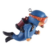 Hangs Ornaments for Aquariums Blue Guy Diver Decorative Ornament for Fish Tanks and Aquariums