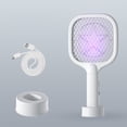 thumbnail image 3 of COM1950s Electric Fly Swatter, Electric Fly Swatter Racket, Electric Fly Swatter, 3000V Rechargeable 2 in 1 Fly Swatter Racket with Purple Light Fly Extinguisher Dual Mode for Indoor and Outdoor Home, 3 of 8