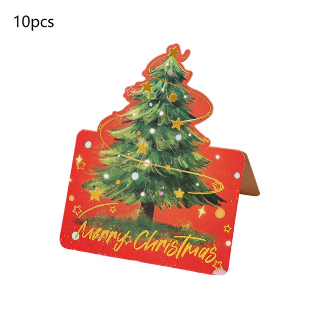 Gift Cards Christmas Christmas Tree Print Greeting Card for Florists, Bakeries, Gift Giving, Small Card, Information Card Small Christmas Tree