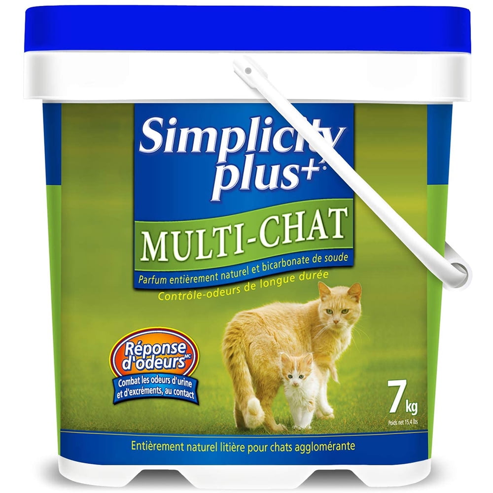 Simplicity Plus, Multi-Cat, Scented Cat Litter, Long Lasting Odour Control, Easy to Carry 7 kg Pail
