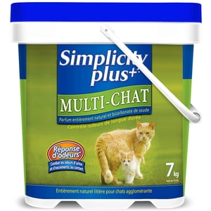 Simplicity Plus, Multi-Cat, Scented Cat Litter, Long Lasting Odour Control, Easy to Carry 7 kg Pail