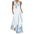 thumbnail image 2 of EQWLJWE Robes d'Été pour Femmes 2023 Robe Débardeur Imprimée Décontractée Ample pour Femmes Plage Col en V avec Poche Robe d'Été Sans Manches Robes d'Été pour Femmes 2023, 2 of 5