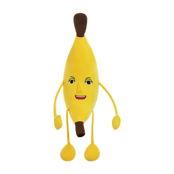 Bunblic Jouet Banane Poupée Mignonne Cadeau Coussin Accompagner Fruits Jouet Coussin en Peluche pour Enfants Garçons Filles, 50cm