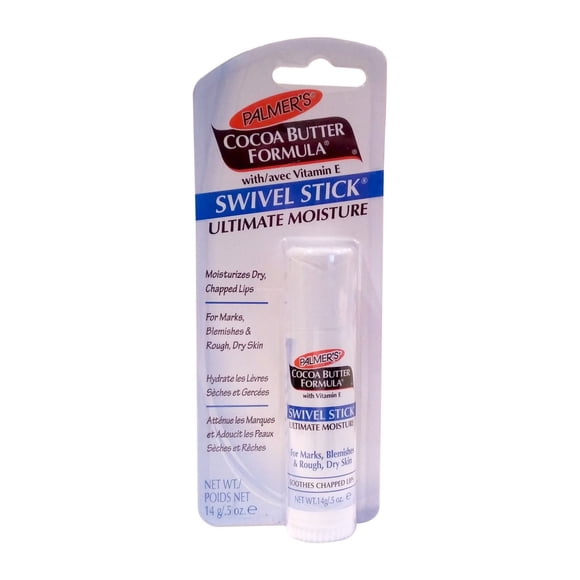 Palmer's Cocoa Butter Formula with Vitamin E Swivel Stick, Moisturizing Lip Balm for Dry, Chapped Lips, On-the-Spot Help for Marks, Blemishes and Rough, Dry Skin, 14g.
