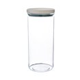 thumbnail image 3 of DOLITY Bocal de Rangement Récipient Décoratif Bocal Transparent Boîtes Étanches Bocal de Stockage Alimentaire Blanc avec Bleu 700ML, 3 of 9