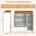 thumbnail image 3 of Gymax Buffet Bahut Armoire de Cuisine Garde-Manger Huche Armoire de Rangement Crédence Style Ferme, 3 of 10