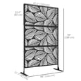 thumbnail image 3 of Outsunny Metal Privacy Screen W/ Expansion Screws Outdoor Divider, Leaf, 3 of 10