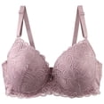 thumbnail image 1 of Lenpel Women's Plus Size Push up Bras Comfort Underwire Supportive Full Coverage Lace Bralettes Lifting Everyday Bras, 1 of 4