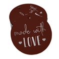 thumbnail image 1 of Inkdotpot Pack Of 100 Made With Love Text Favor Paper Tags Craft Real Silver Foil Hang Tags, 1 of 6