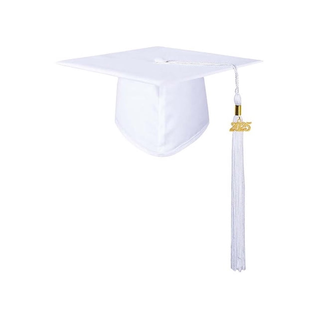 GDREDA Men's Hat Graduation Hat School Unisex Student Graduation Cap For Adult,White