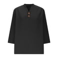 thumbnail image 4 of Swstbby Liquidation d'Économies d'Été! Hauts d'Été pour Femmes, pour Femmes T-Shirt Blouse d'Été Ample à Manches Courtes et Col Rond Décontracté Noir TG, 4 of 5