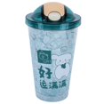 thumbnail image 3 of Water Mug, Portable Double Layer Ice Cup Dringking Accessories Button On  For Summer For Children B, 3 of 8