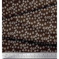 thumbnail image 3 of Soimoi Brown Cotton Voile Fabric Triangle Geometric Print Fabric by Yard 56 Inch Wide, 3 of 3
