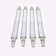 thumbnail image 1 of Levinsohn Sangles de Drap Fresh Ideas, pour Toutes les Tailles de Drap-Housse, Lot de 4, Blanc, 1 of 4