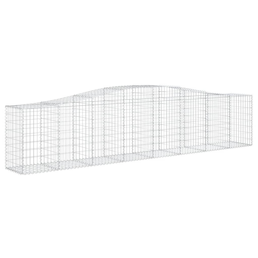 vidaXL Gabion Basket Arched Gabion Basket Planter for Flower Galvanized Iron