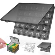 Vacemry Weekly Pill Organizer 7 Day 4 Times A Day MoistureProof Airtight Sealed Compartments Large Capacity 30 Day Supply Portable Travel Case For Medication Vitamins Supplements Home Office Daily