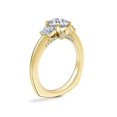 thumbnail image 2 of 0.80 Carat Excellent Round Shape Genuine Diamond Latest Design Three Stone Engagement Ring for Ladies Solid 18K Yellow Gold Size 7.5, 2 of 8
