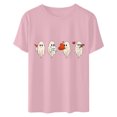 thumbnail image 4 of Cadeaux de la Saint-Valentin T-shirt Décontracté à Manches Courtes et Col Rond pour Femmes avec Imprimé Arbre de Noël, 4 of 6