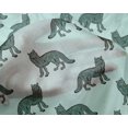 thumbnail image 4 of oneOone Silk Tabby Fabric Fox Block Printed Craft Fabric BTY 42 Inch Wide, 4 of 4