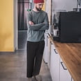 thumbnail image 2 of Black Breathable Chef Pants For Men Kitchen Pants With Drawstring Waist Restaurant Work Kitchen Uniform Loose Cargo Style For Culinary XL, 2 of 8
