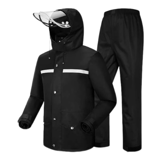 GUOOL Rain Suit 2 Pieces Rain Jacket Packable Raincoat for Fishing Cycling Camping 3XL