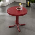 thumbnail image 4 of Afuera Living Table d'Appoint de Patio Moderne en Métal, Fini Rouge Vif Lustré, 4 of 5