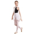 thumbnail image 1 of Runhomal Robe de Danse Ballet Sans Manches pour Filles Enfants, Robe de Patinage Artistique, Justaucorps de Gymnastique, Ballerine, Blanc&Noir 12, 1 of 7
