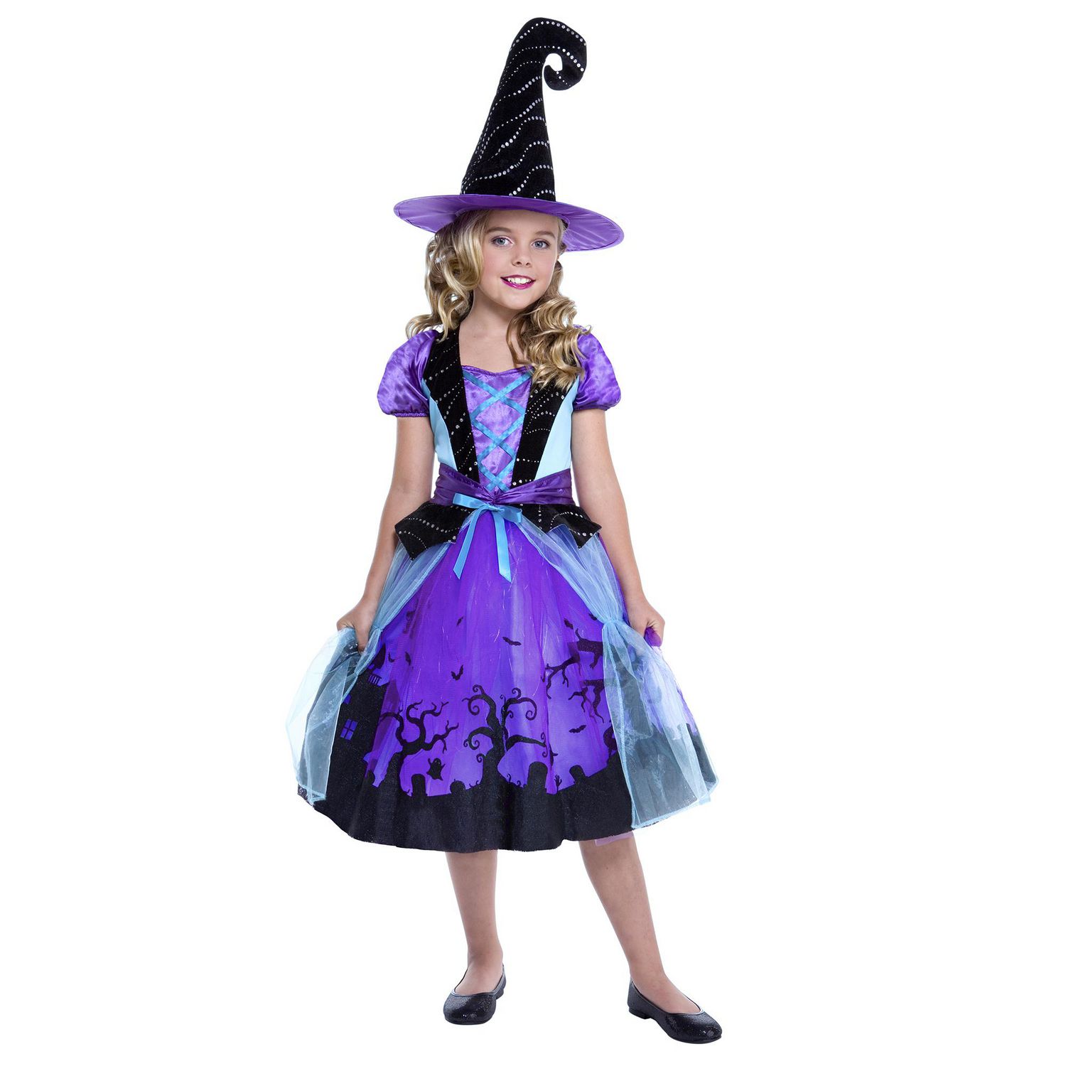 Costume de jolie sorcière pour filles P