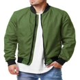 thumbnail image 1 of Veste Bomber pour Hommes Patchwork Manteaux Automne Hiver, 1 of 5