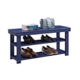 thumbnail image 4 of Convenience Concepts Oxford Utility Mudroom Bench in Blue Wood Finish, 4 of 5