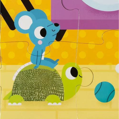 Janod Puzzle Tactile Animaux de Compagnie - 20 Pièces - À partir de 2 ans