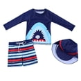 thumbnail image 5 of Gubotare Infant Rash Guard Boys Rash Guard Swimsuits Set for Boys 2 Piece Swim Shirts Quick Dry Bathing Suits 1T 2T (Blue,1-2 Years), 5 of 5