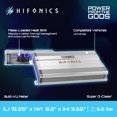 thumbnail image 4 of Hifonics Brutus BG 1000 Watt 2 Channel Amplifier with Built-In UV Meter, Silver, 4 of 13
