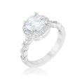 thumbnail image 1 of Womens Jordana 2.2 CT Cubic Zirconia Rhodium Classic Ring, Clear - Size 5, 1 of 1