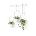 thumbnail image 1 of Triflora Suspendu Planteur Blanc / Brass, 1 of 7