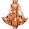 thumbnail image 1 of Robe d'Halloween Amusante Spider Imprimé Web Boîte de Nuit Robes Taille Haute Décontractée Robe de Skate Surdimensionnée Femmes Imprimé Vestido, 1 of 7