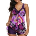 thumbnail image 1 of Maillot de Bain Tankini Grande Taille pour Femmes Robe de Bain Bikini + sous-Vêtements, 1 of 5