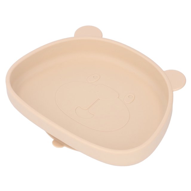 Assiette d'Alimentation en Silicone pour Tout-Petit, Assiette en Silicone pour Bébé Assiette en Silicone Panda Assiette à Succion pour Tout-Petit Assiette à Succion pour Bébé Sortie à Haute Intensité
