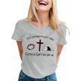 thumbnail image 1 of LUOGENLI T-shirts pour Femme pour Femmes T-Shirt Décontracté à Imprimé de Lettres Col Rond Manches Courtes T-Shirt Plusieurs Couleurs Tee T-shirts Femmes Grande Taille et Tall T-shirts de la Saint-Valentin pour Femmes T-Shirt Graphique Pâques Gris G, 1 of 5