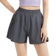 thumbnail image 1 of Plebaso Womens 2 in 1 Running Shorts High Waisted Athletic Shorts Lightweight Workout Shorts with Pockets, 1 of 7