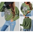 thumbnail image 3 of REDHOTYPE omen Surdimensionné Pull Col Rond Lanterne Manches en Vrac Pull Chunky Pull Pull Pull Pull en Tricot Tops, 3 of 5