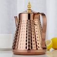 thumbnail image 3 of SANQIAHOME 1.6L(54oz) Stainless Steel Hammer Patterned Teapot With Removeable Infuser,Loose leaf cover,Copper, 3 of 12